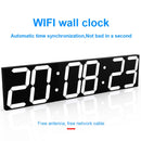 Creative LED Digital Wall Clock Multi-function WIFI Clock, Style:6 Bit Hollow WIFI(Red)