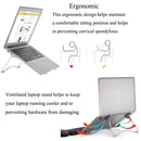 Laptop Cooling Bracket Tablet PC Aluminum Alloy Desktop Adjustable Folding Metal Lazy Bracket(Grey)