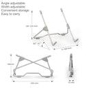 Laptop Cooling Bracket Tablet PC Aluminum Alloy Desktop Adjustable Folding Metal Lazy Bracket(Blue)