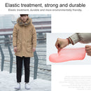Portable Rain Boots Non-Slip Reusable Waterproof PVC Shoes Covers(White)
