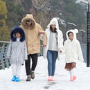 Portable Rain Boots Non-Slip Reusable Waterproof PVC Shoes Covers(White)