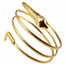 2 PCS Punk Fashion Coiled Snake Spiral Upper Arm Cuff Armlet Bangle Bracelet(Golden)