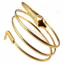 2 PCS Punk Fashion Coiled Snake Spiral Upper Arm Cuff Armlet Bangle Bracelet(Golden)