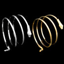 2 PCS Punk Fashion Coiled Snake Spiral Upper Arm Cuff Armlet Bangle Bracelet(Golden)
