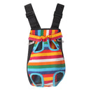 Traveling Portable Pet Chest Backpack Pet Carrier Bag, Size:M(Rainbow striped)