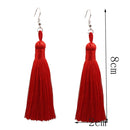 3 Pairs Women Boho Fashion Long Tassel Earrings(Purple)
