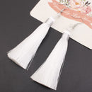 3 Pairs Women Boho Fashion Long Tassel Earrings(White)