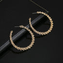Vintage Round Fashion Earrings Female Jewellery(white)