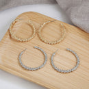 Vintage Round Fashion Earrings Female Jewellery(white)