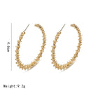 Vintage Round Fashion Earrings Female Jewellery(white)