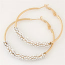 Women Hoop Earrings Ethnic Vintage Bead Boho Earrings Statement Jewelry(white)