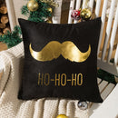 Merry Christmas Pillow Case Gold Foil Printing Pillow Cover Sofa Waist Throw Cushion Cover Coffee Shop Decorative 43cm x 43cm(4)
