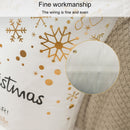 Merry Christmas Pillow Case Gold Foil Printing Pillow Cover Sofa Waist Throw Cushion Cover Coffee Shop Decorative 43cm x 43cm(16)