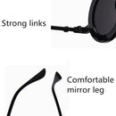 Women Vintage Round Frame Gradient Shades Sun Glasses(Orange)