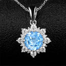 3 PCS/Set Snow Shape Gemstone Jewelry Set For Women, Ring Size:7(Red)