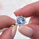 3 PCS/Set Snow Shape Gemstone Jewelry Set For Women, Ring Size:7(Red)