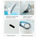 Electric Dolphin Neck Massager Wrinkle Removal Handheld Vibration Neck Face Massage Beauty Instrument Tool(Pearl White)