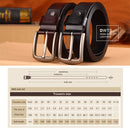 Men Pin Buckle Two-layer Cowhide Belt Pure Leather Pants Belt, Belt Length:115cm( brown)