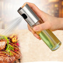 2 PCS Plastic Glass Olive Pump Spray Bottle Oil Sauce Vinegar Bottle Oil Dispenser(Gold)