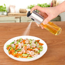 2 PCS Plastic Glass Olive Pump Spray Bottle Oil Sauce Vinegar Bottle Oil Dispenser(Gold)