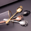 2 PCS Stainless Skull Shape Ice Cream Tea Spoons Kitchen Tools Food Drade Tea Coffee Milk Spoon Rose Gold