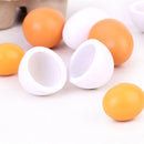 6 PCS Wooden Eggs Yolks Simulated Kitchen Food Cooking Toys Set Pretend Play For Children