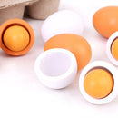 6 PCS Wooden Eggs Yolks Simulated Kitchen Food Cooking Toys Set Pretend Play For Children
