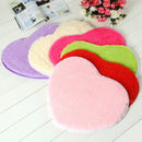 Heart Shape Non-slip Bath Mats Kitchen Carpet Home Decoration(Silver Grey)
