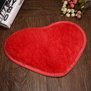Heart Shape Non-slip Bath Mats Kitchen Carpet Home Decoration(Red)