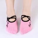 1 Pair Sports Yoga Socks Slipper for Women Anti Slip Lady Damping Bandage Pilates Sock(Pink)