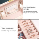 Simple Portable Jewelry Box Earrings Ring Storage Consolidation Box with Drawers, Size : 17.5 x 14 x 13cm(Violet)