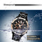 CURREN 8023 Men Stainless Steel Analog Sport Quartz Watch(Silver case gold face)