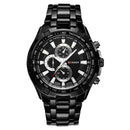 CURREN 8023 Men Stainless Steel Analog Sport Quartz Watch(Black case black face)