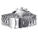 CURREN 8023 Men Stainless Steel Analog Sport Quartz Watch(Black case gold ring white face)