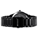 CURREN 8106 Fashion Business Calendar Waterproof Full Steel Quartz Watch(white case black face)