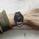 CURREN 8106 Fashion Business Calendar Waterproof Full Steel Quartz Watch(white case white face)