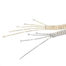 Women Double Loop Shape Diamond Belt Waist Chain, Length:120cm(Silver)