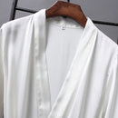 Robes Elegant Sleepwear Sexy Lace Women Dressing Kimono Silk Bath Robe, Size:M(Pink)