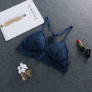 Sexy Lace Y Shape Strap Bra Women Seamless Bra, Cup Size:One Size(Blue)