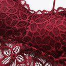 Lace Shapewear Sleeveless Underwear, Cup Size:One Size(Red)