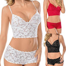 3PCS Sexy Lace Ladies Underwear Bra And Panty Set, Size:M(Black)
