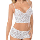 3 PCS Sexy Lace Ladies Underwear Bra And Panty Set, Size: XXL(White)