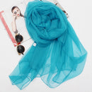 Summer Ultra-thin Chiffon Silk Scarf Air Conditioning Shawl Sunscreen Scarf, Size:190 x 120cm(Light Gray)