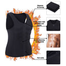 Men Zipper Vest Abdomen Corset Fitness Clothing, Size:XL(Black)