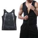 Men Zipper Vest Abdomen Corset Fitness Clothing, Size:XL(Grey)
