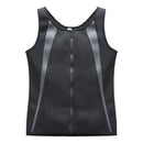 Men Zipper Vest Abdomen Corset Fitness Clothing, Size:XL(Grey)