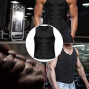 Men Zipper Vest Abdomen Corset Fitness Clothing, Size:XL(Grey)