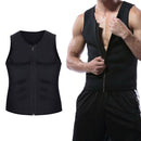 Men Zipper Vest Abdomen Corset Fitness Clothing, Size:XXXL(Black)