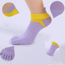Ladies Finger Socks Cotton Breathable Mesh Socks Sock Mouth Foot Design Split Socks(Gray)