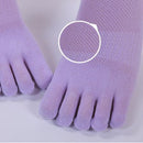 Ladies Finger Socks Cotton Breathable Mesh Socks Sock Mouth Foot Design Split Socks(Gray)